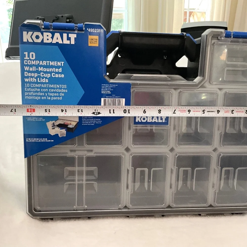 Kobalt 10-Compartment Large Plastic Small Parts Organizer